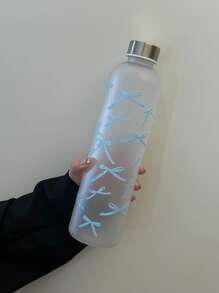 1000ml Large Capacity PC Water Bottle | Original Bowknot Dancing Print + Stainless Steel Small Mouth Bottle Cap | Top Selling Item In Europe, Middle East, And Southeast Asia . Portable Sports Drinking Bottle