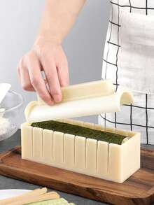 3 件套寿司制作工具，适合初学者 - DIY 寿司模具套装、便当盒配件、日式家庭厨房用具 | 防滑、易清洁、可重复使用（心形、圆形、方形寿司模具） - 彩色 - 查看 5