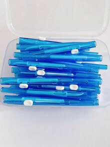 10/30/60 Pieces Interdental Brushes With Box, 0.6mm, 0.7mm, 0.8mm, Teeth Cleaning Tools, Oral Hygiene Interdental Brushes, Toothpick Cleaner For Detail Cleaning - Multicolor - View 7