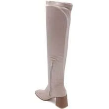 Women's Fashion Versatile Minimalist Over-The-Knee High Heel Boots - Beige - View 5