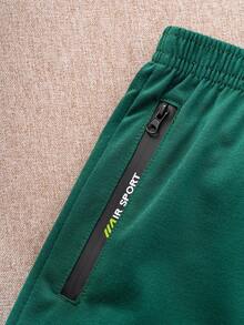 3pcs/Set Tween BoyStreet Style Casual Pattern Zip Pockets Shorts, Suitable For Daily Sportswear, Leisure, Holiday - Multicolor - View 6