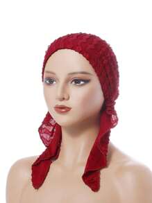 1 Peça Nova Gorro com Capuz de Cor Sólida de Gola Alta, Gorro Arqueado que Pode Esconder o Cabelo e a Cabeça