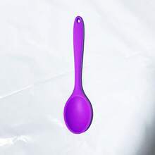 2pcs Household Silicone Spoon, Heat Resistant Non-Stick Pot Dedicated Soup Spoon & Mixing Spoon - Multicolor - View 3