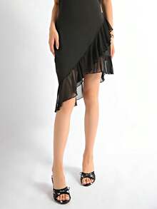 2025 European And American High-Quality Women's Shoes, Bow & Leopard Print High Heel Slippers,Spring Summer Outfits - Black - View 5