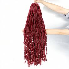 FULCRUM 8/12/18/24/30/36 Inch Faux Locs Crochet Hair Faux Loc Crochet Braids Curls Soft Locs Crochet Hair Extensions For Women & Girls - Burgundy - View 4