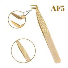 FADVAN 1 Pc Eyelash Tweezers Extension Pink Stainless Steel Superhard Tweezers With Fiber Tips High Precision Anti-Static Lash Tweezers Cell Clamp Peacock Clamp