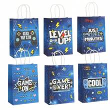 12 piezas Bolsas de regalo con tema de videojuegos, bolsas de compras, bolsas de embalaje