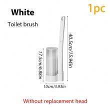 1pc/18pcs/30pcs Home Disposable Toilet Brush With 6/12pcs Refill Heads, Dissolvable Toilet Cleaning Brush Set, No Blind Spot Cleaning Bathroom Decor Fall Decor