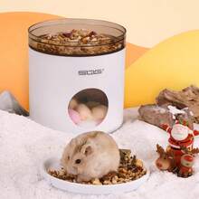 1pc Multi-Function Double-Layer Fully Enclosed Hamster Hidden House With Food Bowl, Small Pet Sleep Nest Anti-Insect Anti-Moisture Easy To Clean Hamster Cooling Ice House, Suitable For All Season Small Pets - Multicolor - View 4