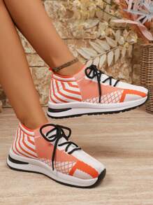 Fashionable Color Block Sneakers For Teens, Suitable For Outdoor Sports And School, Lightweight Walking Tennis Shoes, Breathable Casual Comfort, Durable Design For Everyday Use, Perfect For Active Lifestyles