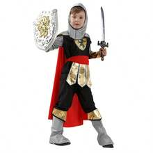 Disfraz de Guerrero Romano para Niños - Conjunto de Disfraz de Gladiador Antiguo para Hombre, Traje de Actuación, Capa, Armadura, Disfraz de Guerrero Espartano para Cosplay y Festival de Niños - Multicolor - Ver 7