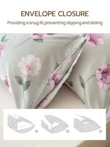 4pcs 100% Polyester Printed Bedding Set (2 Pillowcases + 1 Bed Sheet + 1 Fitted Sheet), Modern Polyester Bedding Set Suitable For All Seasons - Multicolor - View 8