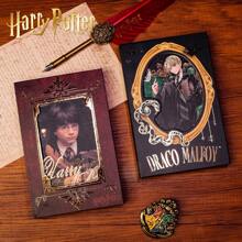 Harry Potter 1pc Harry Potter Colorful Hardcover Notebook, Draco, Harry & Luna Series, Comic Style Journal, Retro Hogwarts Diary, Gift For Graduation, Birthday, Mother's Day