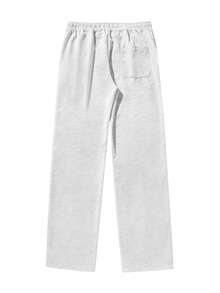 Quần thể thao ngoài trời ống đứng rộng rãi, thoải mái, có dây rút cho nam, mùa thu - Màu Xám nhạt - Xem 4