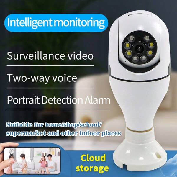 Telecamera di sicurezza domestica smart WiFi 1080P, senza fili, visione notturna, rilevamento del movimento, monitoraggio remoto tramite app, controllo vocale, sistema di sorveglianza domestica interna ad alta definizione, design moderno, identificazione intelligente