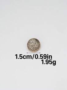 10pcs/Bag Assorted Sizes Textured Asymmetrical Round Metal Buttons For Coats, Sweaters, Jackets, Suits, Uniforms - Versatile Hand-Sewn Fashion Decorative Button Set In Golden, Silvery, Bronze