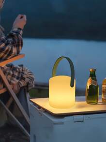 1PC Fashionable And Minimalist Handheld Table Lamp, Supports Convenient Charging, Equipped With 15 RGB Colors, Supports Remote Control Dimming Function, Suitable For Bedrooms, Living Rooms, Bedside Tables, Camping, And Other Scenarios. Decorative Night Light, Room Decoration Light.
