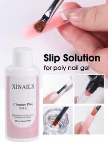 2 液体盎司指甲清洁剂，含速干水性清洁剂，适用于美甲刷、指甲延长胶、指甲油等，可用作脱脂清洁剂和指甲工具清洁剂，半瓶装