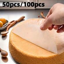 50pcs/100pcs Round Baking Parchment Paper (6 Inch/8 Inch), Suitable For Nonstick Baking Pans, Ideal For Quiche, Cake, Cookies, Bread, Air Fryer, Dutch Oven, Baking, Frying, Steaming, Microwave - Multicolor - View 13