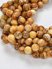 1 串非洲绿松石宝石珠，天然石圆形散珠，适合 DIY 珠宝制作手链项链，6 毫米 8 毫米尺寸 - 彩色 - 查看 5