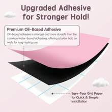 Large 44x35 Inches Magnetic Wall Decal For Kids – Upgraded Strong Adhesive, Thickened Iron Layer, Self-Adhesive Magnetic Chalkboard For Wall, Wallpaper For Home Decor & Kids Playroom, Pink - 1_ - View 3