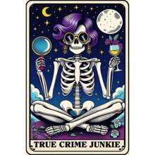 1 5D DIY Diamantmalerei Set, Vollrunde Diamantmalerei - Halloween Tarot Schädel