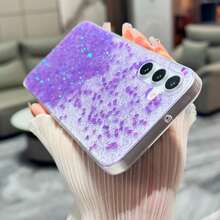 亮片 1 件树脂渐变液体闪光手机壳适用于 Galaxy A15、A25、A35、A55