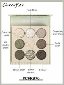 CHEERFLOR Makeup Palette, Matte Shimmer Powder Eyeshadow Pallet, Highly Pigmented, Long-Lasting Bright Shimmer Eyeshadow, Light, Smooth, With Mirror, Highlighters Contour Blush Powder All In One Makeup Pallet