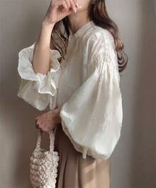 Women Blouses - Apricot - View 3