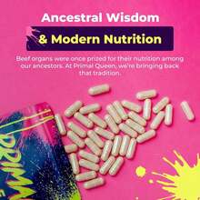 Abronikey Women's Organ Supplement – Grass-Fed Beef Liver, Heart, Kidney, Spleen & More – Freeze-Dried Organ Complex For Energy, Hormone Balance & Immune Support – 60 Capsules - Pack Of 1 - 查看 3