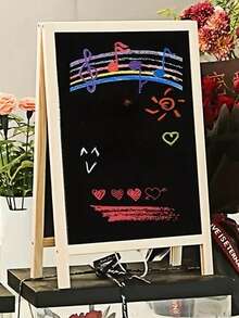 1/5/10 件迷你木制画架、迷你艺术家木制画架、三角画架、木制婚礼桌卡架和展示架、艺术和工艺品画架、三脚架、绘画派对画架、学生桌面绘画画架、便携式帆布照片图片标志架、木制酒吧黑板、可擦写绘图黑板、酒吧、奶茶咖啡店入口装饰标志、节日派对活动提醒标志、返校 - 彩色 - 查看 5