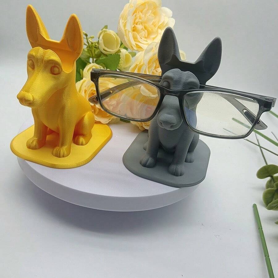 1件狗形眼鏡架,3D列印塑膠動物雕像收納架,多功能收納與裝飾架,客廳、臥室與辦公室必備收納裝飾品 - 彩色 - 查看 1