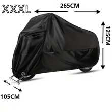 1pc 190T Taffeta Silver Cloth Motorcycle Cover, Dust-Proof Outdoor Protective Cover Fits Motorcycles & Bicycles