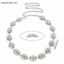 1pc Metal Waist Belt Body Chain, Suitable For Summer Dresses And Bodysuits, Versatile For Women - Silver - View 7