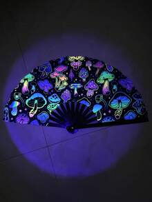 1 件男女通用发光大扇子，酷炫功夫扇，夏季必备，适合舞台表演、活动、派对、万圣节、毕业季、教师节、送给朋友和家人的礼物、节日生日 - 螢光放射圈 - 查看 15