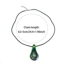 Pingente de vidro feito à mão em estilo boêmio, 1/4 peças - Design espiral multicolorido, acessório de moda, ideal para roupas casuais