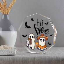 嘿，宝贝！可爱鬼魂亚克力牌匾 - 万圣节派对、家居书桌装饰 - 送给女儿和儿子的节日礼物