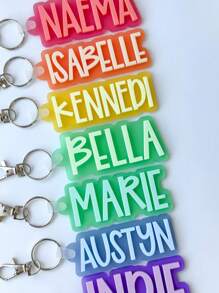 Backpack Keychain Name Tag, Acrylic Name Keychain,Personalized Acrylic Name Tag,Diaper Bag Tag, Lunch Box Tag,Multi-Functional,Ornamental,Letter,Stylish,Modern,Colorful,Cute,Adorable,Casual,Custom,Personalised,Unique,Customized,Ideal Gifts For Him,Ideal Gifts For Her