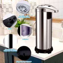 Máy bơm xà phòng tự động cho nhà bếp và phòng tắm, máy bơm xà phòng không cần chạm 3 cấp độ có thể điều chỉnh phù hợp với hầu hết các loại xà phòng, chạy bằng pin, thích hợp cho xà phòng, chất tẩy rửa, kem dưỡng da và nước rửa tay khô Trở lại trường học - Bạc - Xem 2