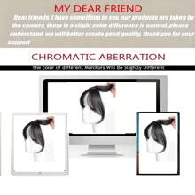 Elegant 3D Super Thin Synthetic Hairpiece, With Bangs, Natural Look, Clip-In Bangs, For Daily Wear, Party