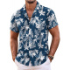 Dark Blue-white Floral