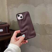 Funda de teléfono con patrón de ondas de rizado de agua compatible con iPhone 16 13 15 11 14 12 Pro Max, funda de teléfono con patrón de ondas de rizado de agua resistente al agua, a prueba de golpes y resistente a los arañazos - Burdeos - Ver 4