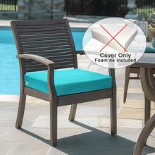 Local Delivery- Outdoor Cushion Slipcovers Waterproof 4 Pack Patio Chair Seat Cushion Covers With Zipper And Tie, 22 X 20 X 4 Inch, Replacement Cover Only - Turquoise - View 7
