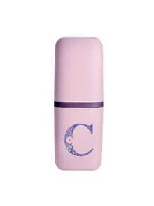 1 件玫瑰金字母 A-Z 便携式牙刷盒，让您的牙刷保持清洁，随时随地！旅行牙刷架，便携式牙刷杯盖，适合旅行、露营、商务旅行和学校，多用途牙刷杯，旅行洗漱杯，牙刷和洗漱用品收纳套件，极简洗漱用品收纳盒，旅行必需品，浴室配件，家居用品和收纳用品（白色） - 粉色 - 查看 26