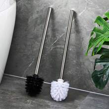 Toilet Brush With Holder, 360° Deep Cleaning Toilet, Compact Toilet Brush For Bathroom,Toilet Brush Cleaning With Durable Stiff Bristles For Bathroom, Toilet Brush With Soft Bristle,Waterproof, Anti Mold, Easy To Install, Easy To Use,For Hotel, Bathroom, Kitchen, Factory, School, Dormitory
