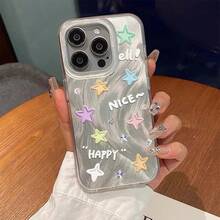Funda de hilo para teléfono 14/15, nueva, con orificios grandes, compatible con 11 Pro Max/12/13/14/15. Funda anticaídas de hilo. - Plateado - Ver 3
