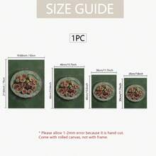 1 件装饰艺术现代复古无花果艺术帆布印刷品，时尚主题墙壁艺术海报，适合家庭办公室，无框垂直帆布材料，适合室内使用