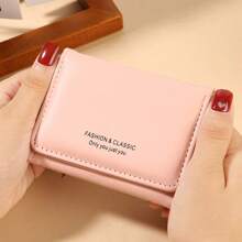 1pc Women Short Wallet, Large Capacity, Fashion Multi-Card Slot And Coin Pocket, Tri-Fold Coin Purse, ID & Credit Card Holder, Functional Cardholder, Women's Clutch Purse, Suitable For Daily Use, School Opening Gift, Back To School Gift, Graduation Gift, Birthday Gift, Women Gift