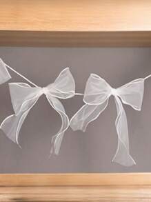 Pink Ribbon Wreath, Lightweight Bow Hanging Decor, Suitable For Spring, Weddings, Parties, Mother's Day, Romantic Home, Room, Garden, Wedding, Household Decorations