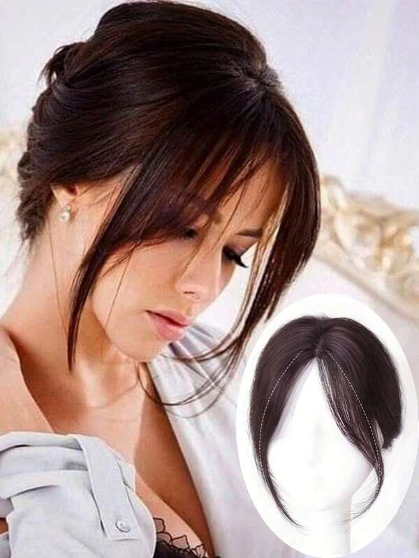 1pc-1-Body 3d Bangs Hair Accessories On Both Sides - Realistic Synthetic Clip-In Hair Extensions For Everyday Use, Easy To Style, Natural Look, Creates Thicker, Fuller Hair, Multifunctional Women'S Hair Accessory